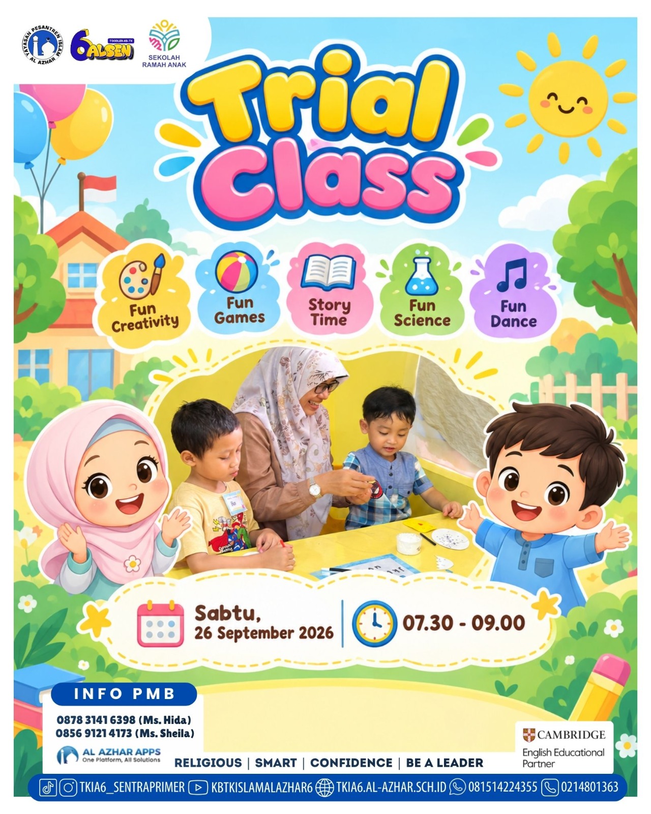 Yuk Daftar Trial Class Toddler-KB-TKIA 6 Sentra Primer!